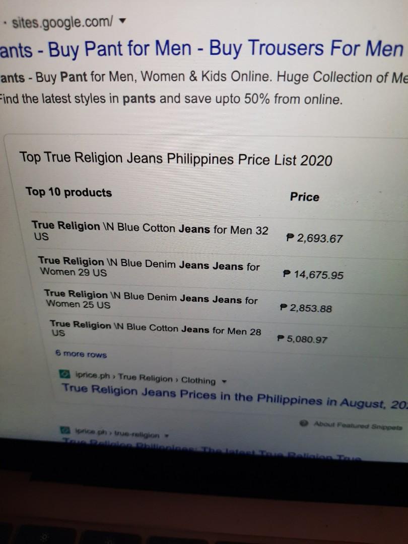 true religion jeans for men price