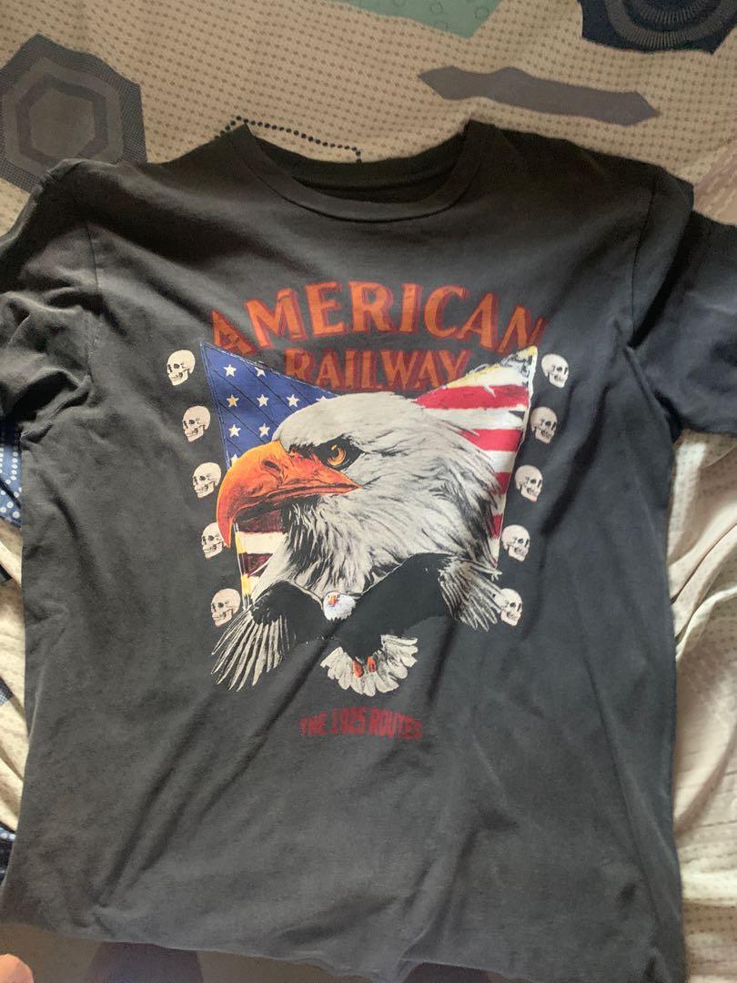 Pull&Bear American Eagles Tee, Women's Fashion, Tops, Shirts on Carousell