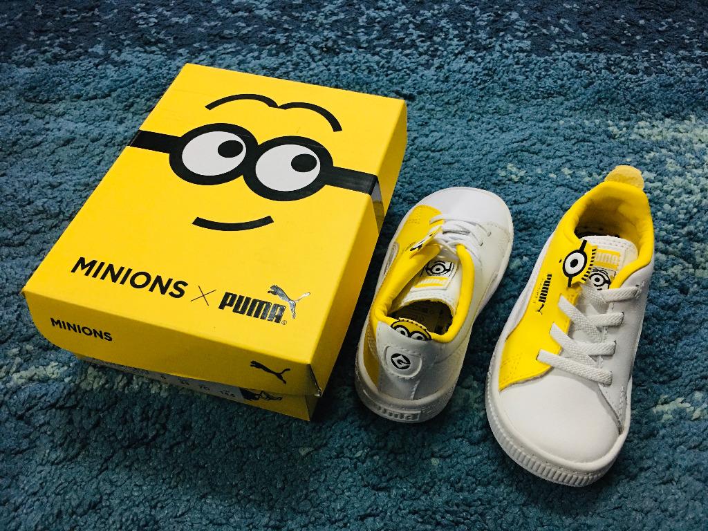 PUMA Unisex Babies Minions Basket Bs Ac Kids Sneaker UK 6 Brand New