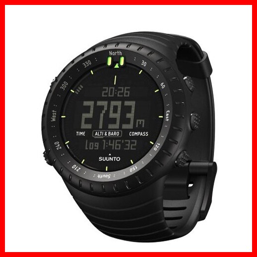 Suunto Core All Black Altimeter Barometer Compass Men Watch, Men's