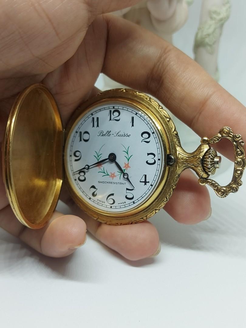 Belle suisse new arrivals pocket watch deer