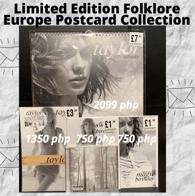 Taylor Swift Folklore Postcard Collection From Europe Music Media Cd S Dvd S Other Media On Carousell