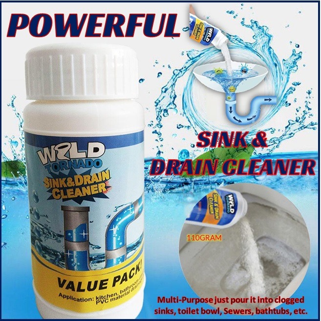 Tornado Sink & Drain Cleaner/ Powerful Clog Remover 110gx2pcs