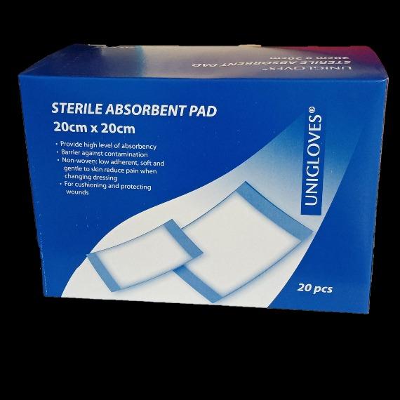 Unigloves Sterile Absorbent Pad (Gamgee Pad) 10cm x 20cm / 15cm x 20cm