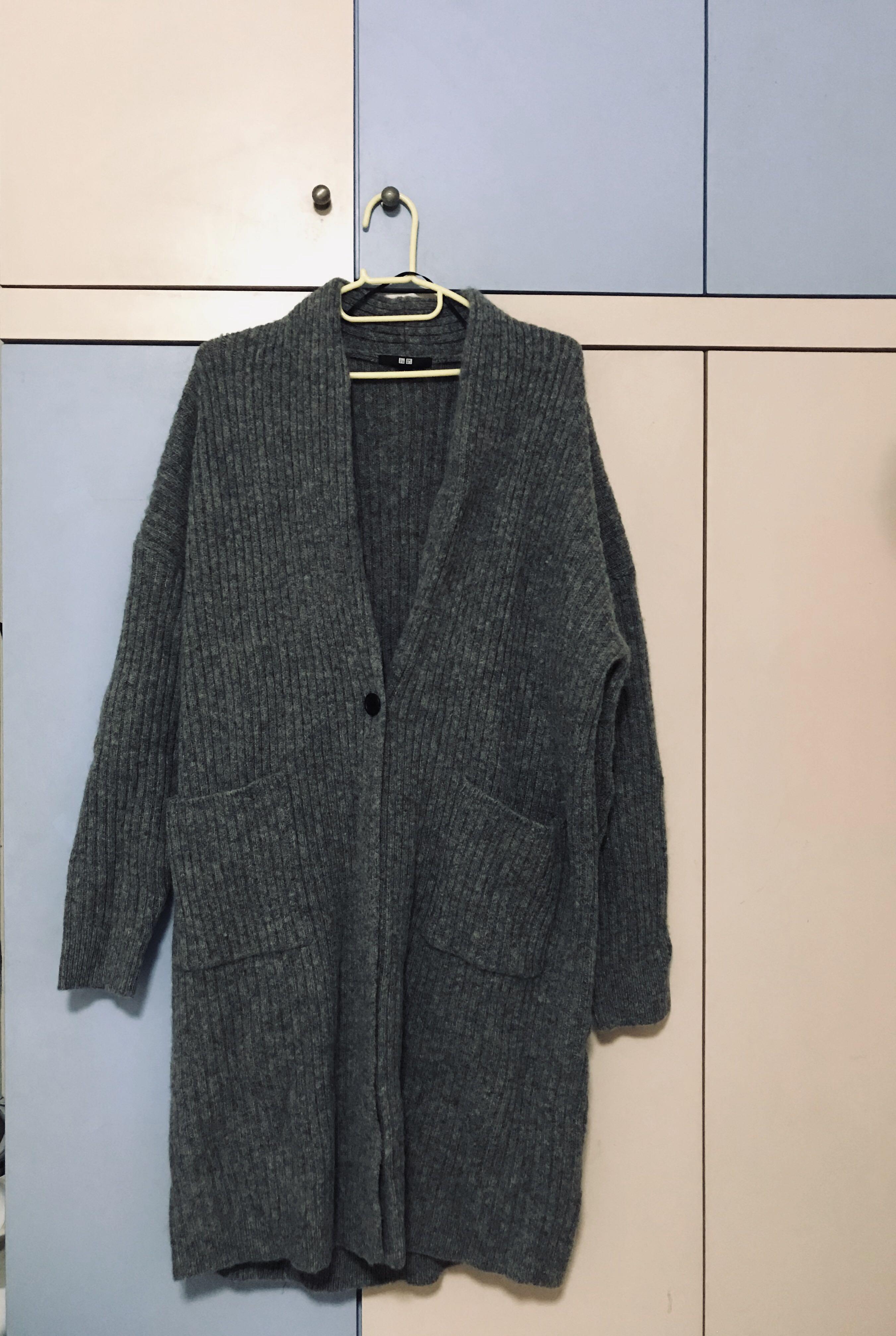 Women wool ribbed outlet knitted coat