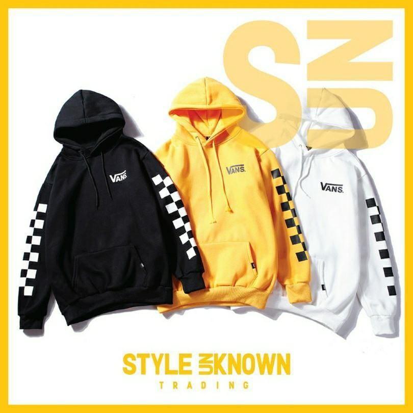 VANS Hoodie Checkerboard Hoodie Long Sleeve Men s Fashion Tops Sets Hoodies on Carousell