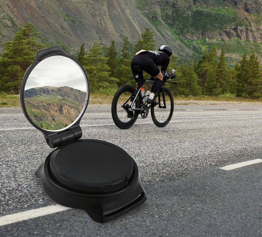 wristband mirror for cyclists