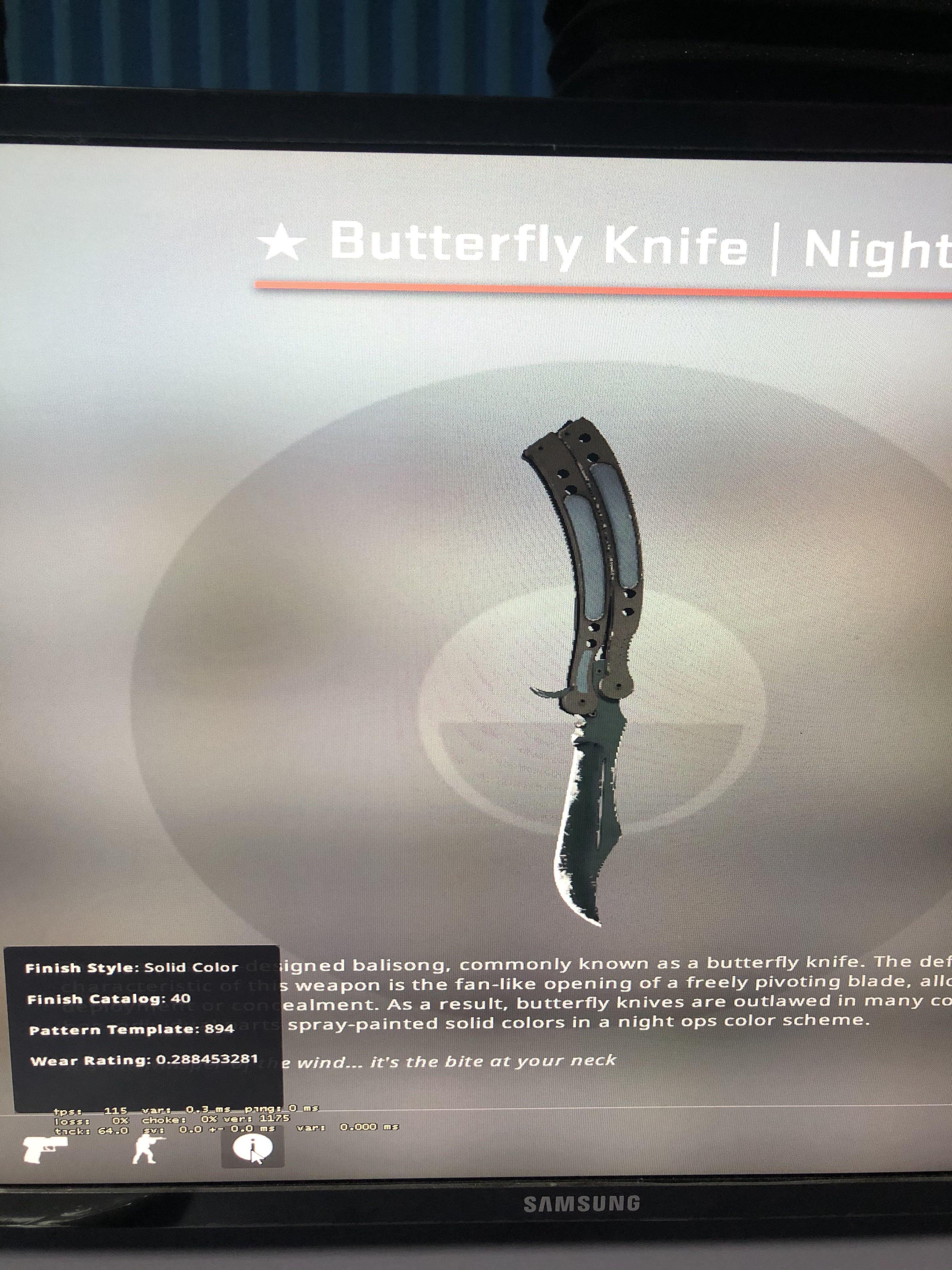 Butterfly Knife Night, Video Gaming, Gaming Accessories, Game Gift