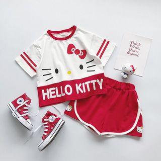 可愛 Hello Kitty 運動套裝 休閒服 T shirt Tee 短褲