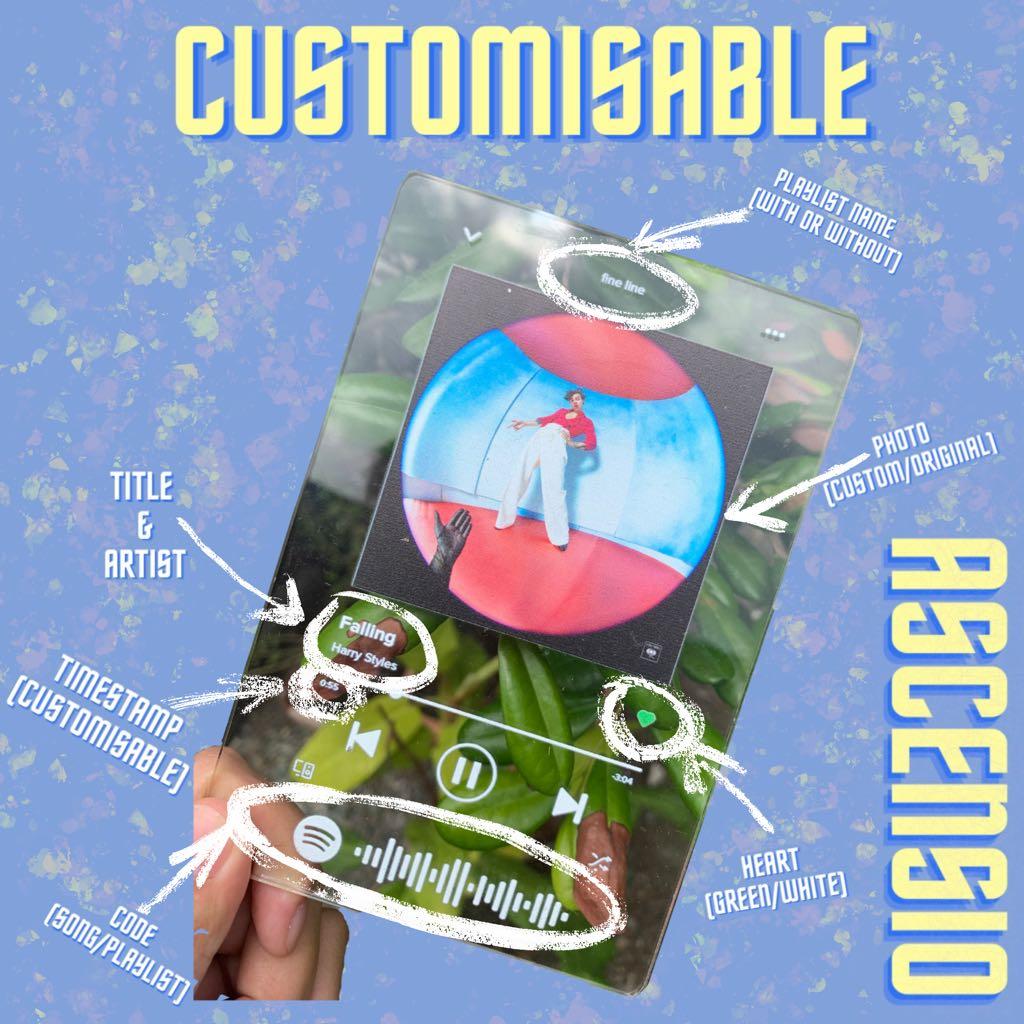 Acrylic Spotify Plaques Customisable 預購 Carousell