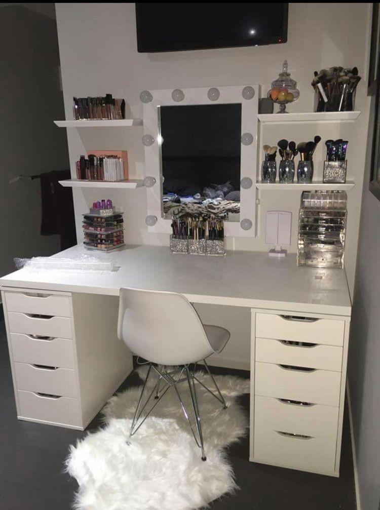 Alex linnmon dual table alex drawers table top vanity table