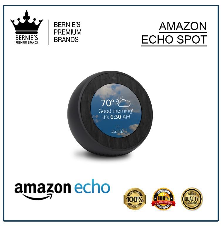 AMAZON ECHO SPOT (Category: Entertainment Systems & Smart Home Devices) located in Pasay City. Submitted by premiumbrands (Listing ID 1027753053, Image 1). Description: 100% Certified Original/Genuine product. In stock, and ready for FREE delivery via LBC. Everything is brand new, and factory sealed. Like our FACEBOOK pages: Bernie's Premium Brands - Gadgets Bernie's Premium Brands - Women.