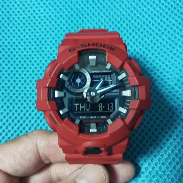 Authentic Casio G Shock Ga 700 4a Standard Analog Digital Men S Resin Watch Red Black Sports Military Men S Fashion Watches On Carousell