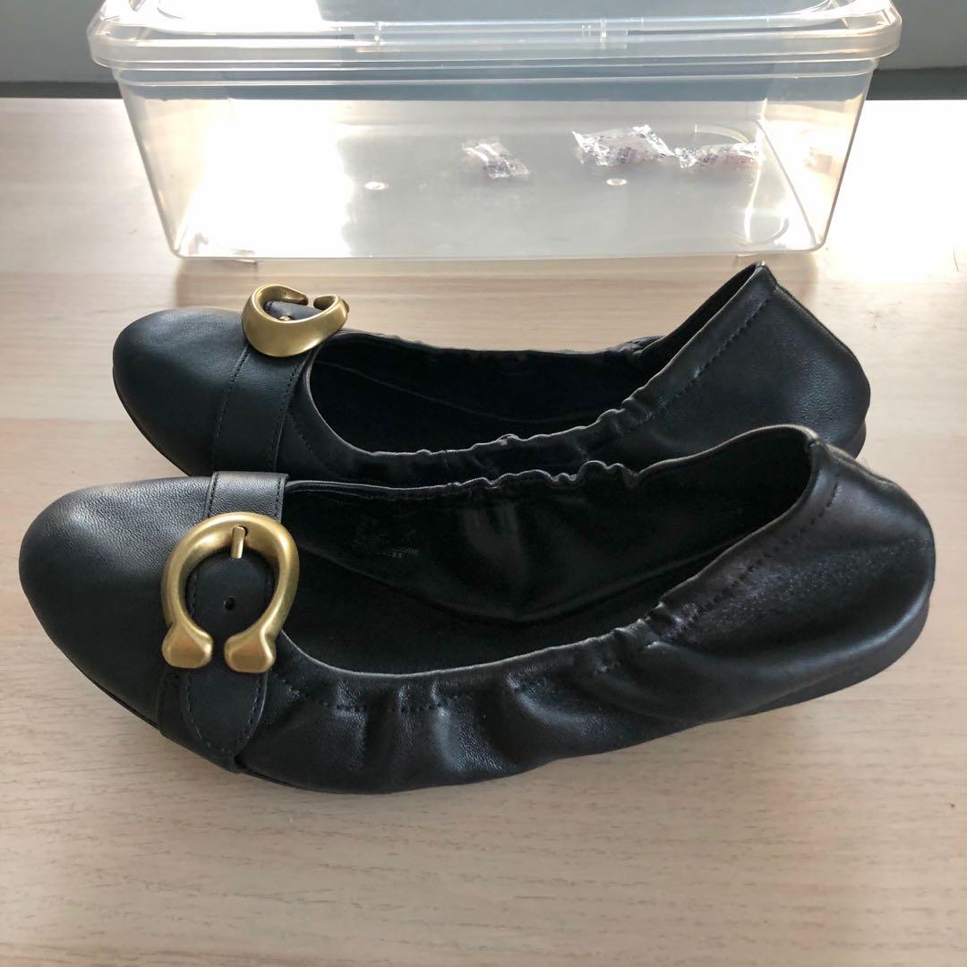 Coach stanton signature buckle ballet flats online