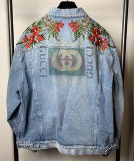 Authentic Gucci Embroidered Denim Jacket