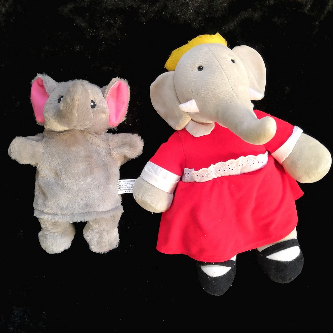 Babar and celeste stuffed hot sale animals