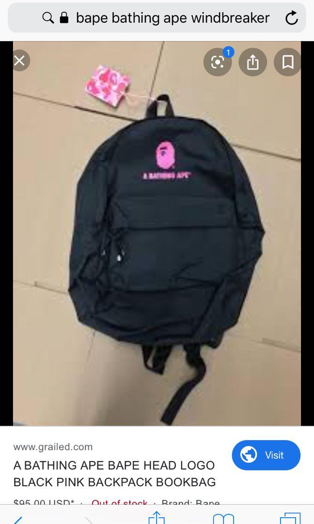 Bathing Ape Backpack (Category: Purses & Pouches) located in Seremban. Submitted by im_vera (Listing ID 1027754293, Image 2). Description: Brand New Bathing Ape Backpack Authentic .