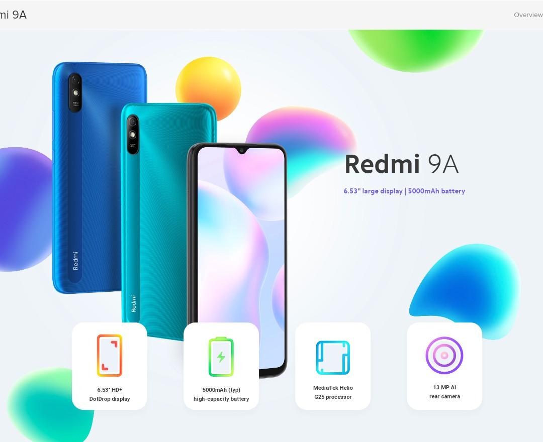 Brand New Golden85 Xiaomi Redmi 9A 6.53in 4G network global version one  year warranty, 電子產品, 手提電話- Carousell
