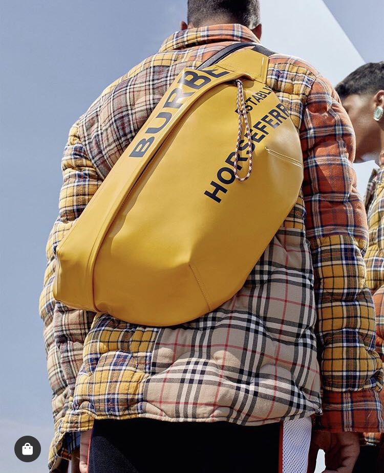Burberry Bumbag Large Horseferry Print Coated Canvas Bag in Yellow
