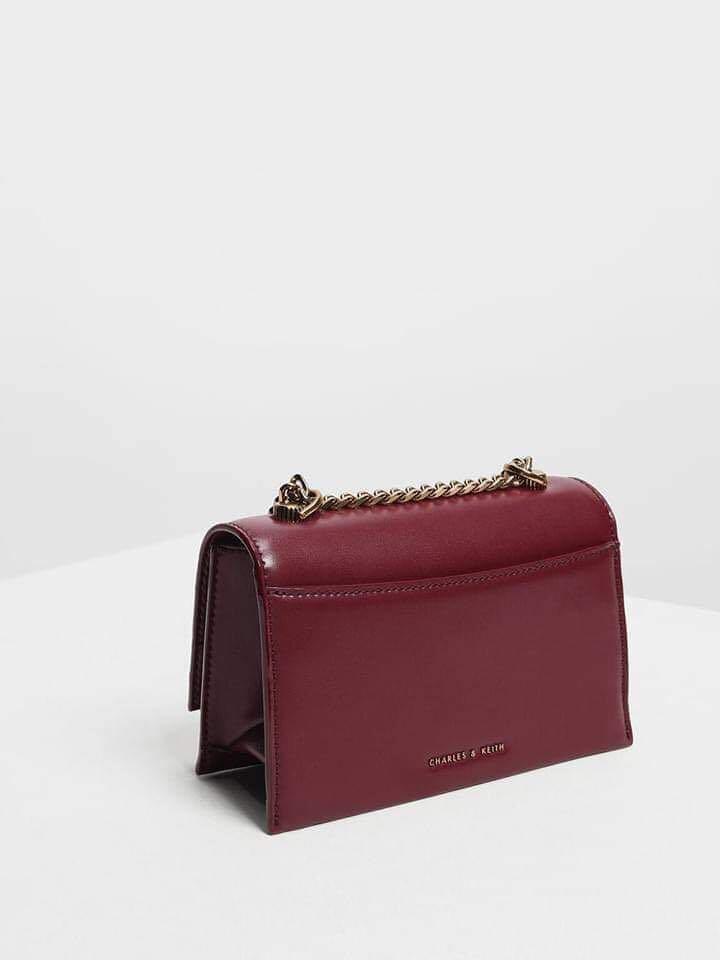 Charles and Keith Ring Push Lock Shoulder Bag, Women's Fashion, Bags & Wallets, Crossbody Bags