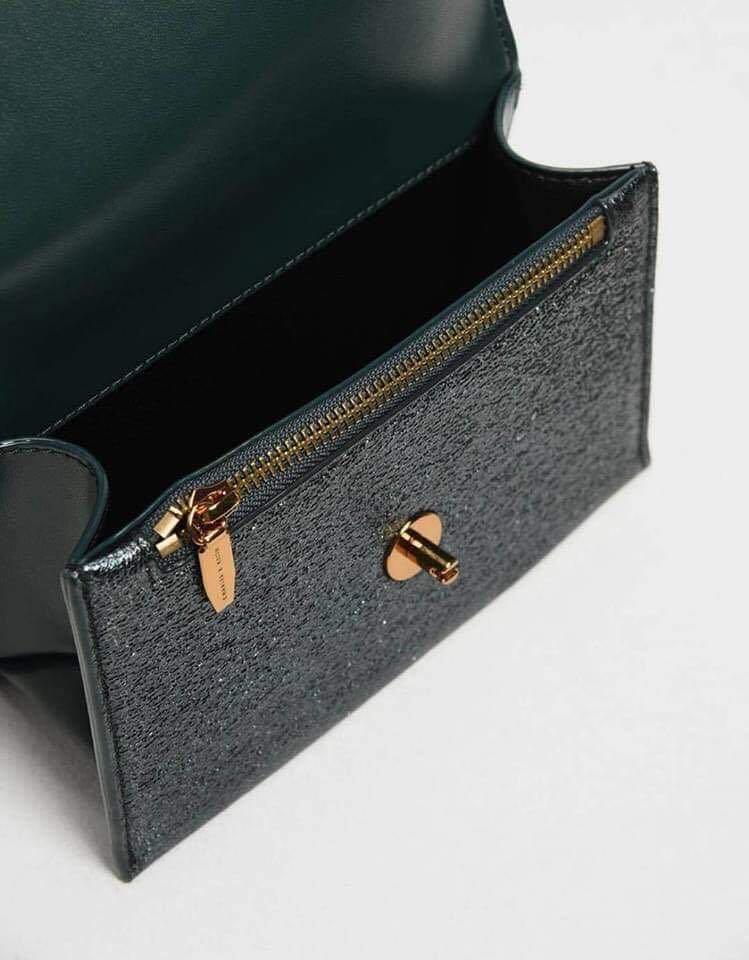 Charles and Keith Ring Push Lock Shoulder Bag, Women's Fashion, Bags & Wallets, Crossbody Bags