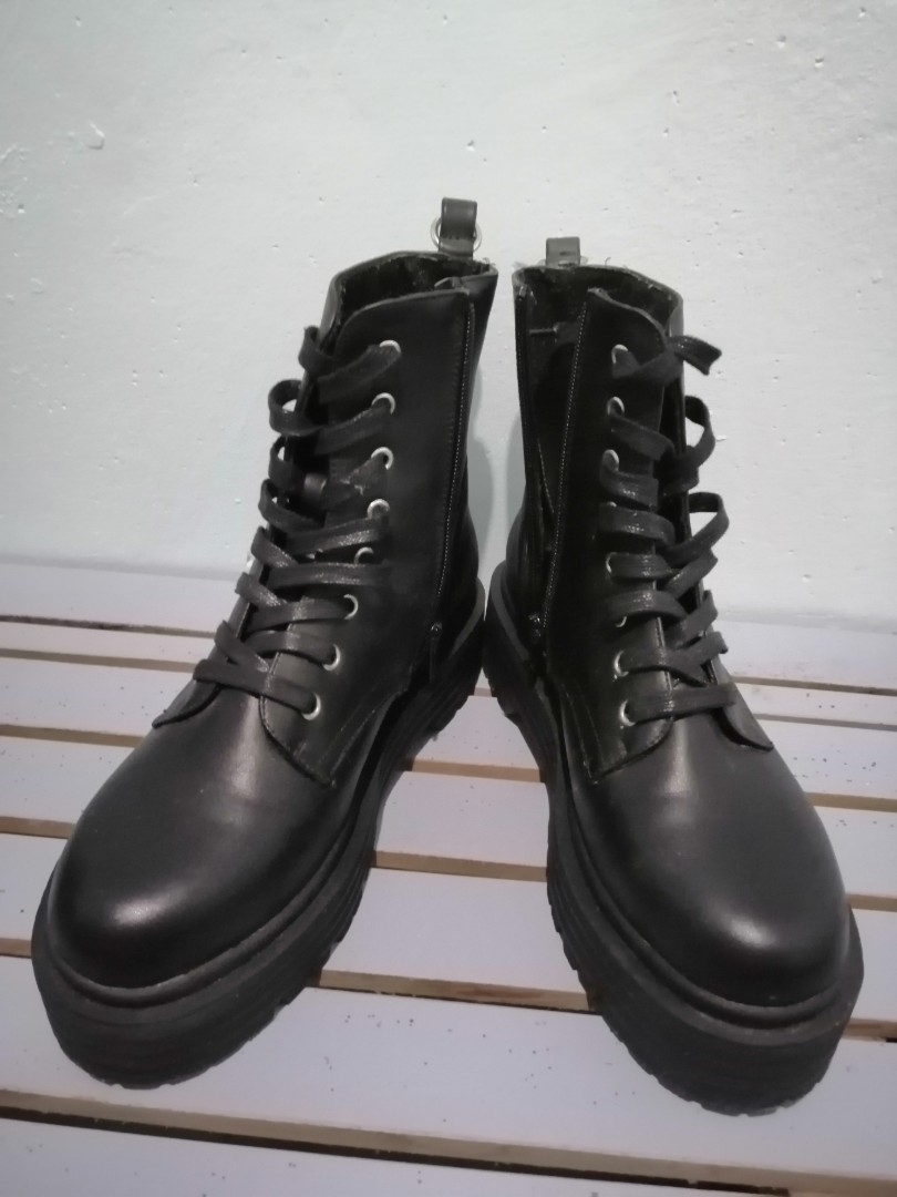 chunky sole combat boots