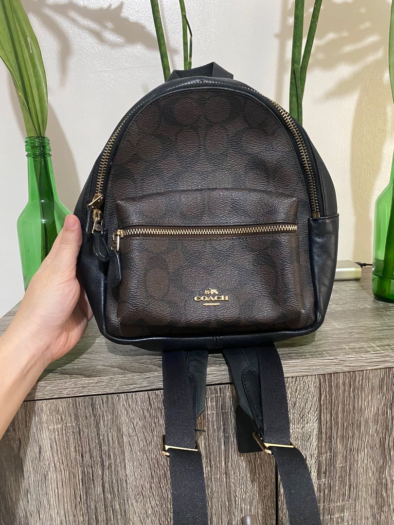 Coach mini sales charlie backpack size