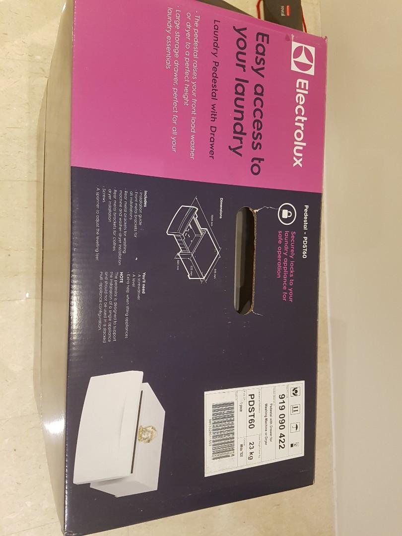 Electrolux laundry pedestal with drawer PDST 60, Furniture & Home