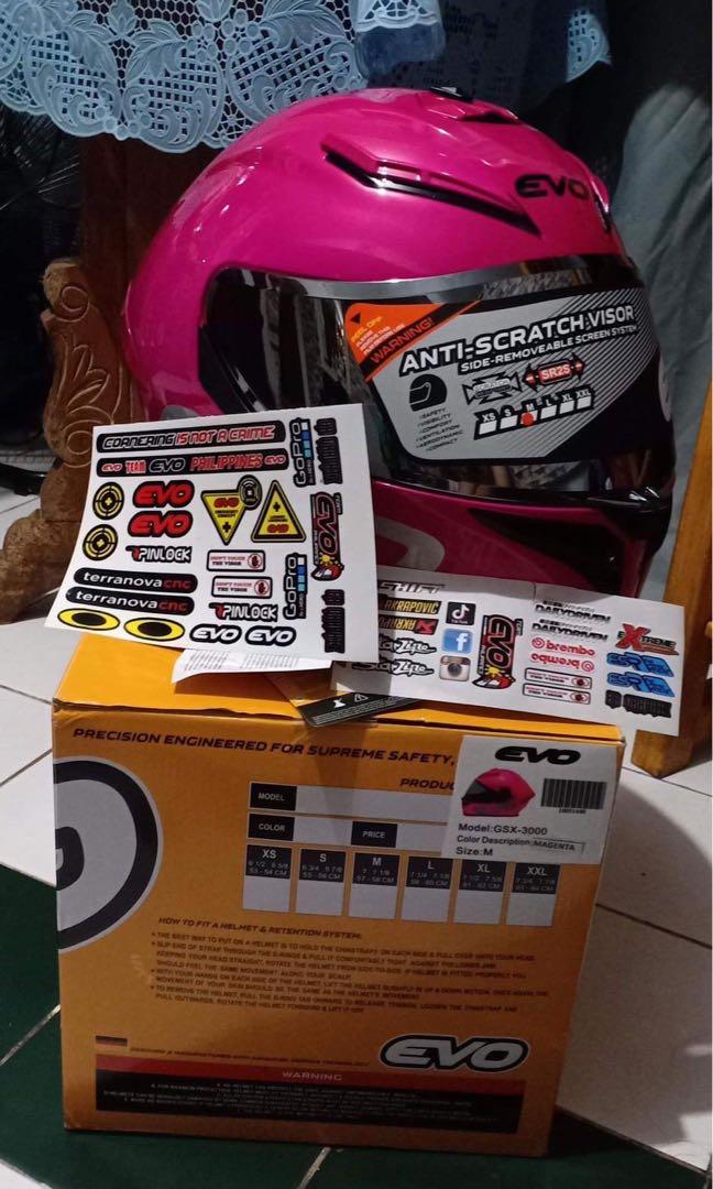 EVO HELMET LIMITED EDITION MAGENTA, Motorbikes, Motorbike Parts ...
