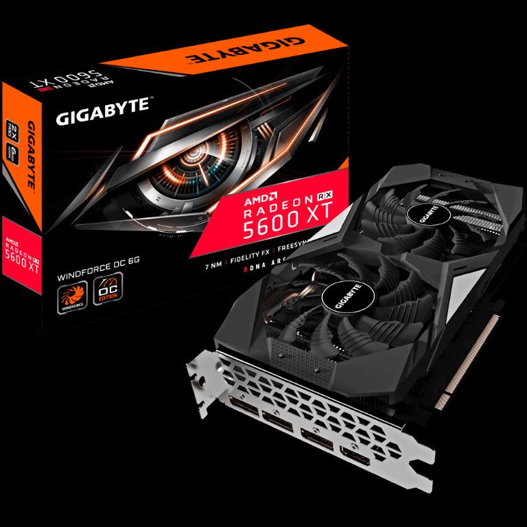 Gigabyte Radeon Rx 5600 Xt Windforce Oc 6gb Gddr6 Gv R56xtwf2oc 6gd Electronics Others On Carousell