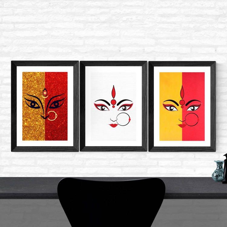 Goddess Durga Wall Art Home Furniture Home Decor On Carousell See more ideas about durga puja, durga, durga images. carousell