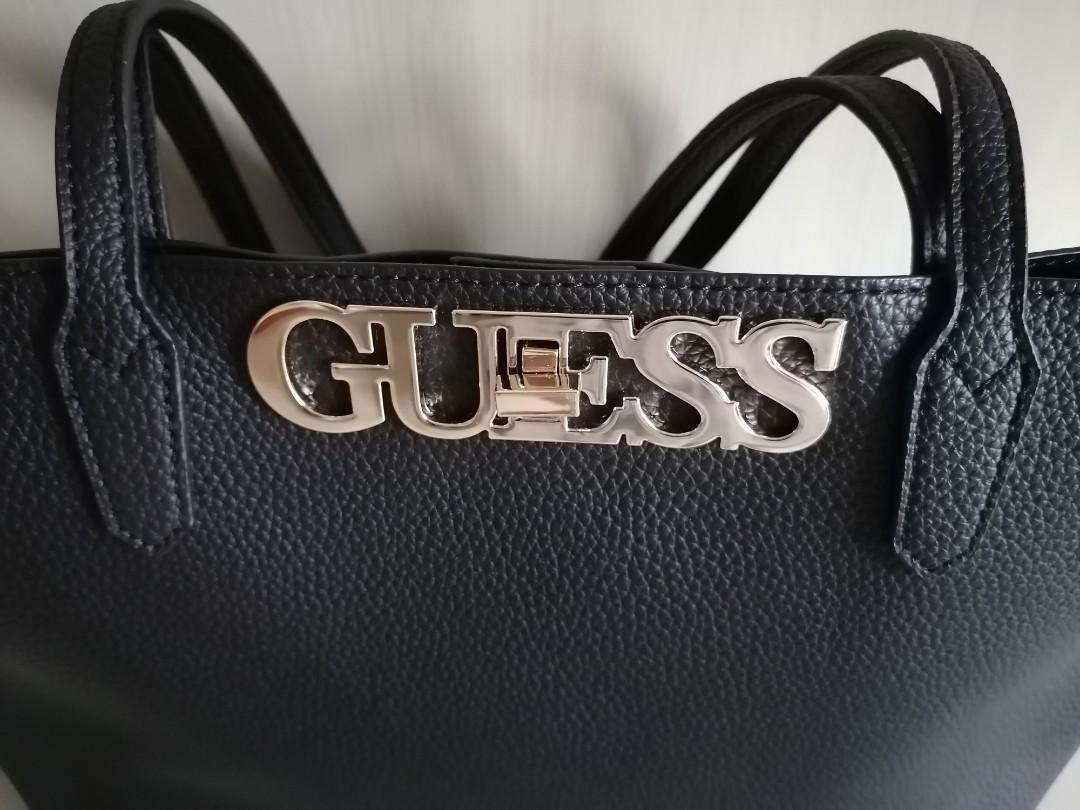 guess black tote handbag