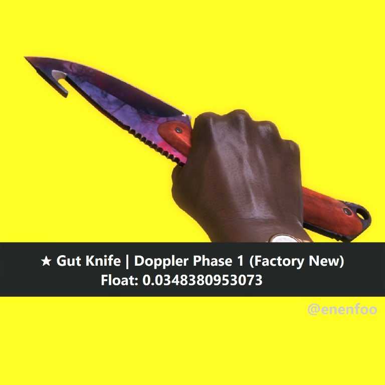 Gut Knife Doppler P1 Fn Factory New Csgo Skins Knives Phase 1 Pink Skin Purple Skin Toys Games Video Gaming In Game Products On Carousell