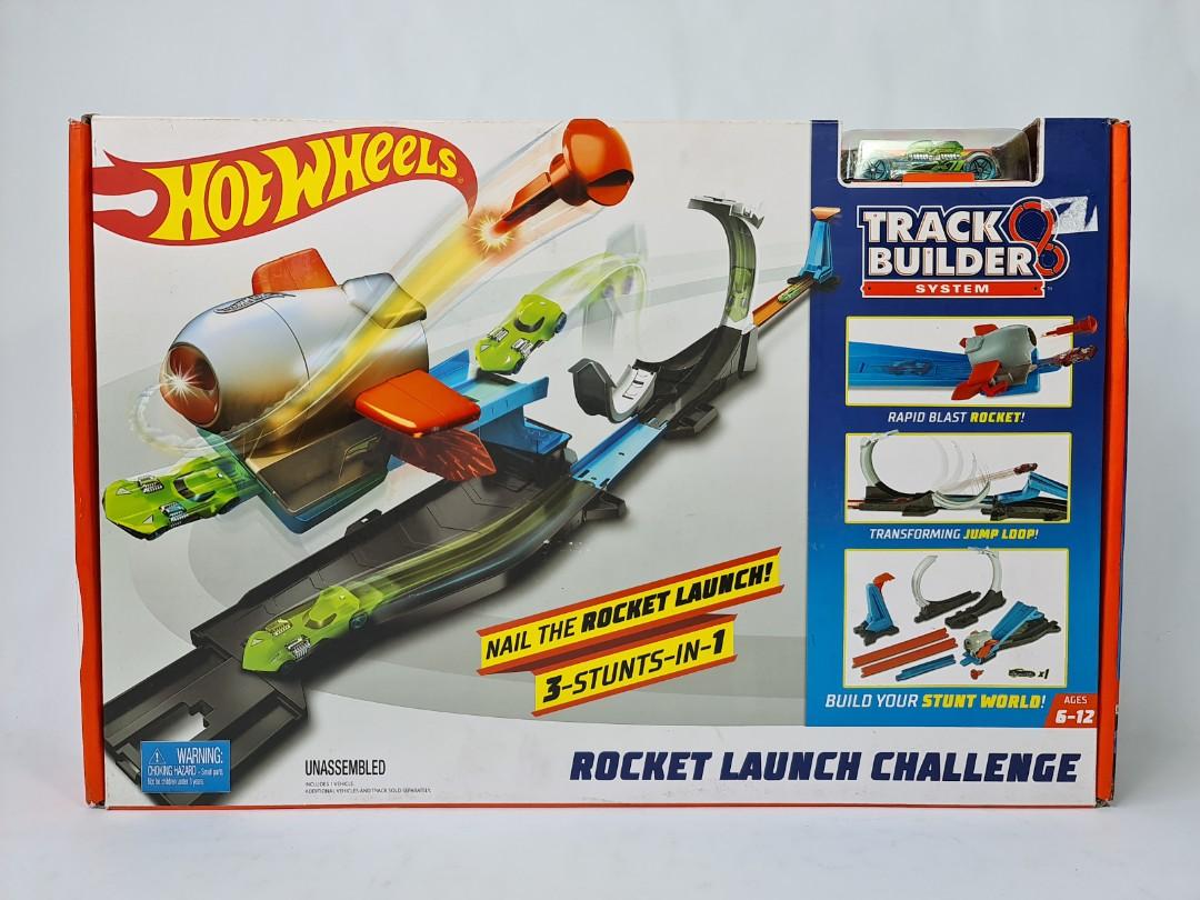 hot wheels track builder rocket launch