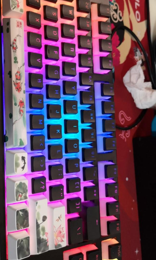 HyperX Pudding Keycaps Double Shot PBT 104 key Keycap Set, OEM