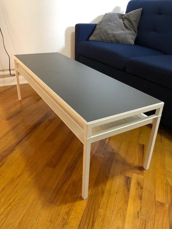 IKEA NYBODA COFFEE TABLE, WHITE GREY, Furniture & Home Living