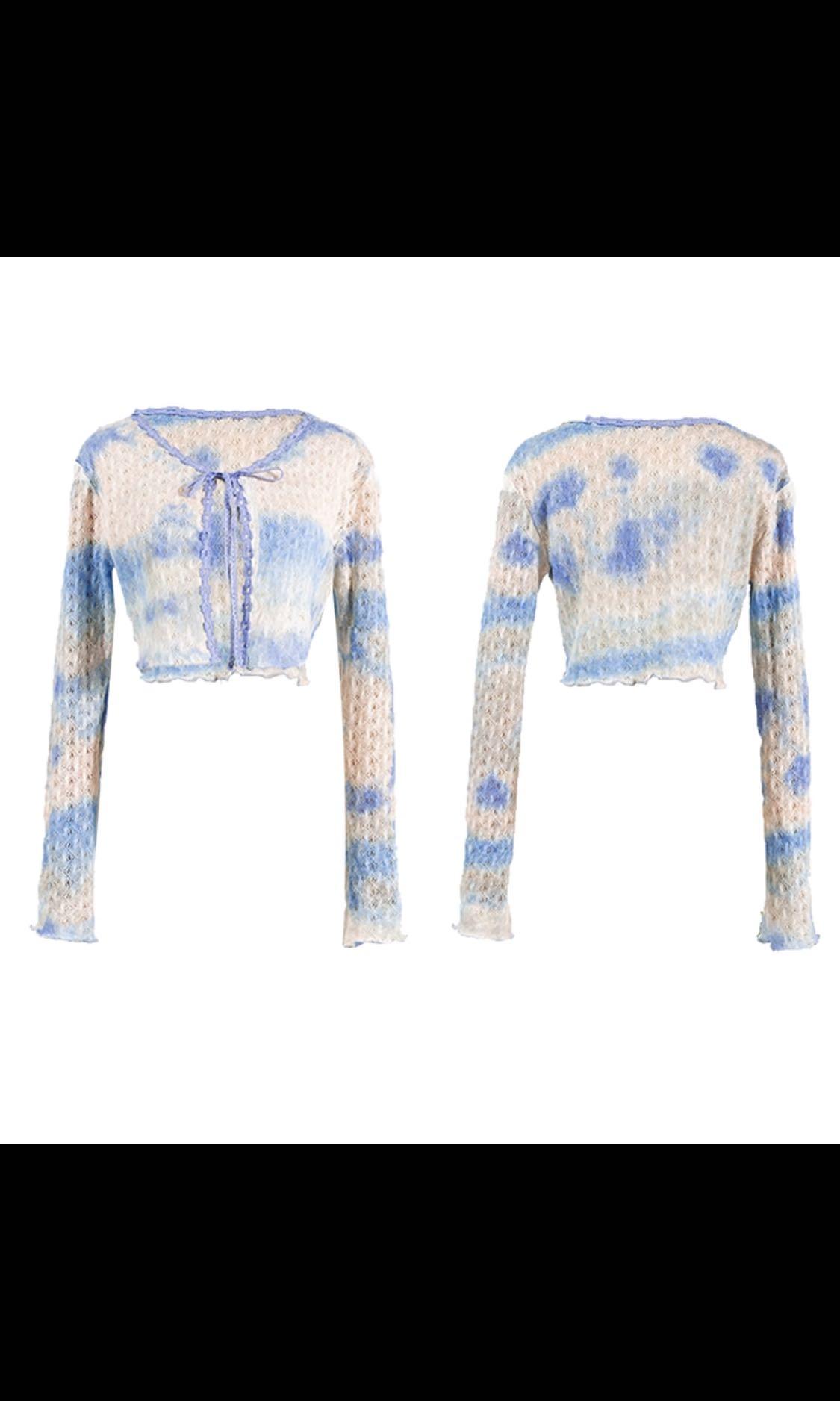 tie dye cardigan sweaters