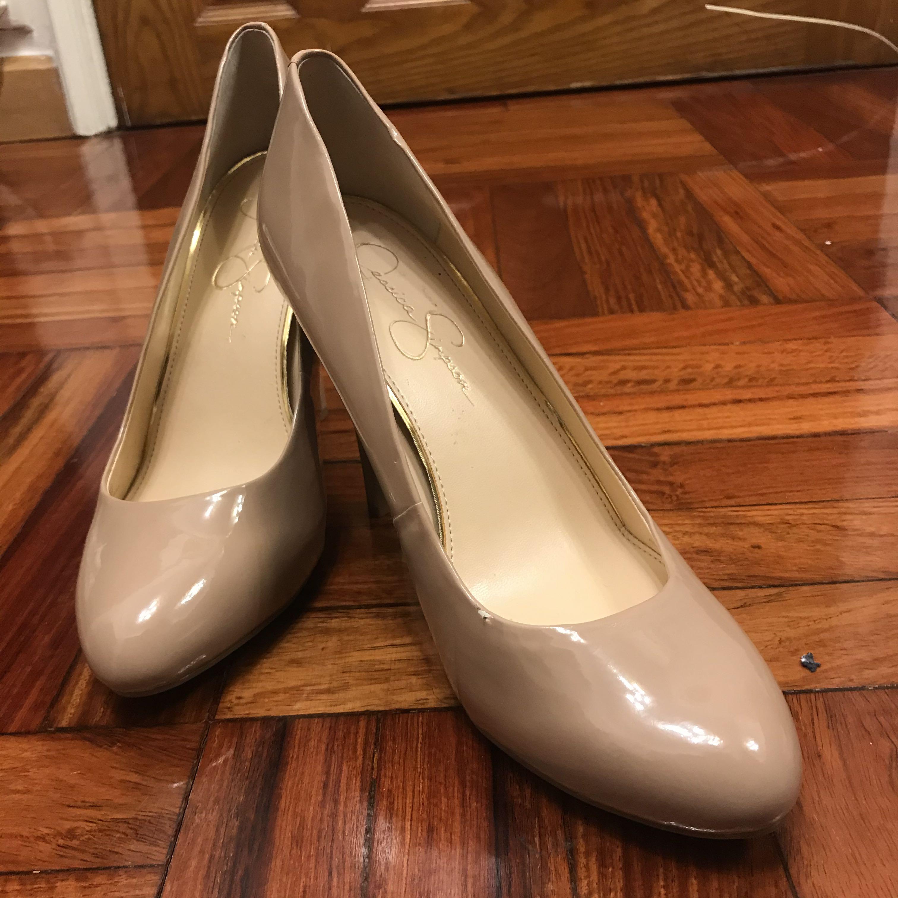jessica simpson beige heels
