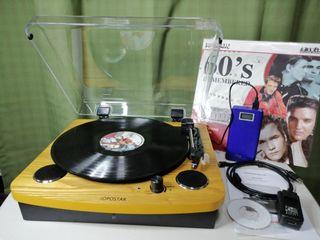 Jopostar Brand New Retro Classic Turntable with Bluetooth Vinyl Plaka Record Player PC Recording