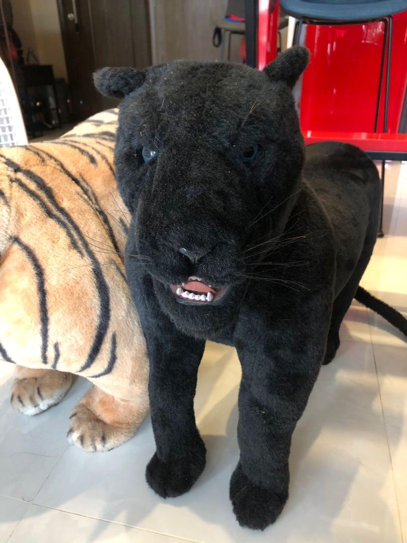 Life size black store panther stuffed animal