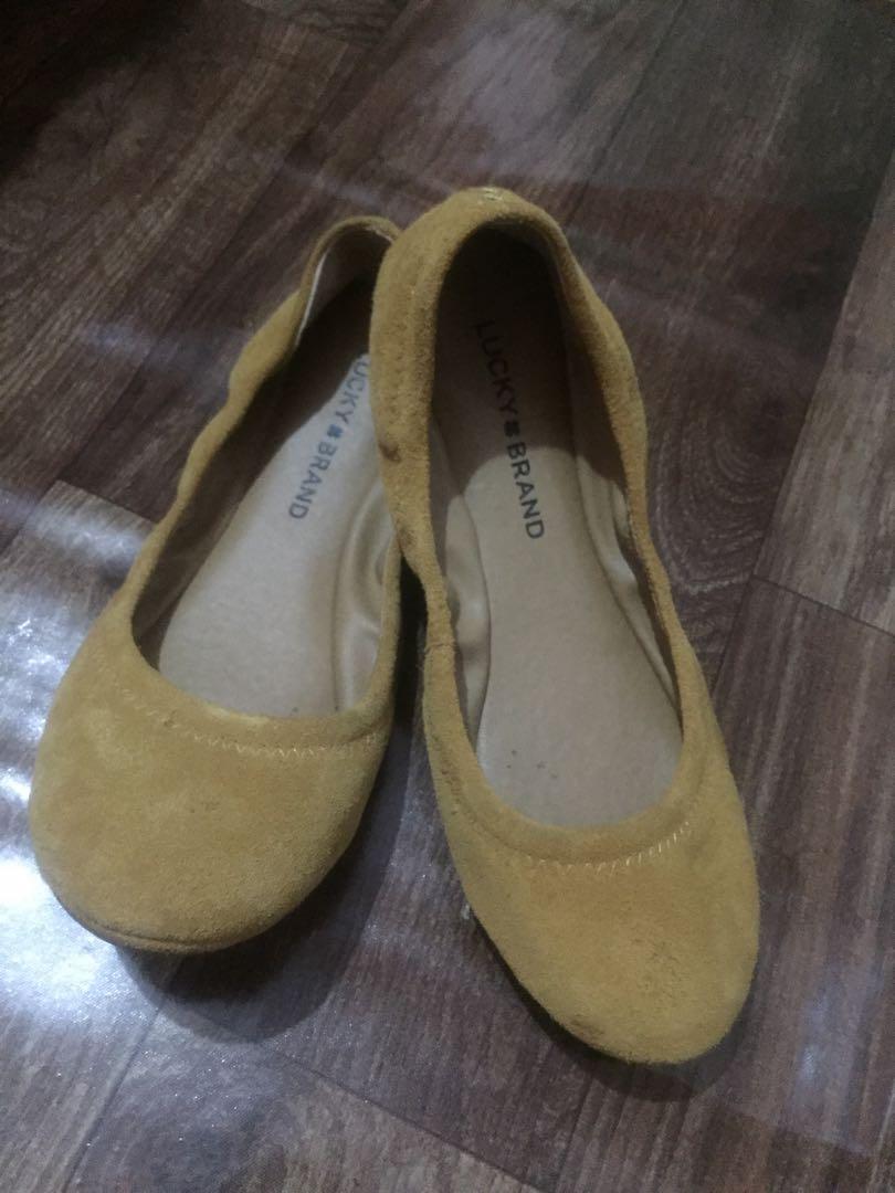 lucky brand yellow flats