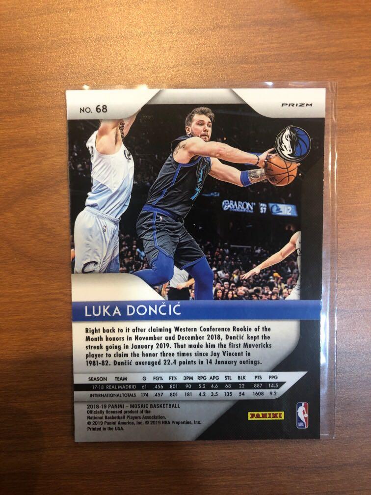 Luka Doncic 2018 19 Nba Panini Mosaic Prizm Rookie Card Clean Vintage Collectibles Vintage Collectibles On Carousell