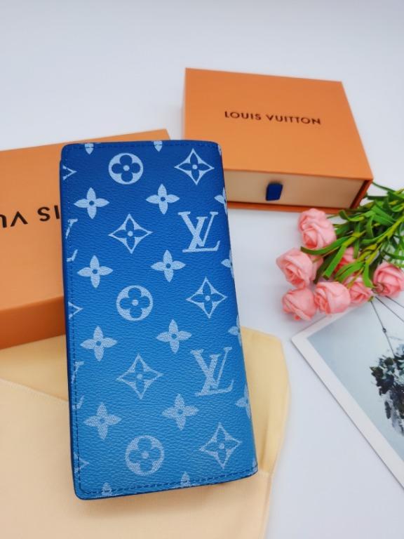 Louis Vuitton Brazza Wallet (16 Card Slot) Clouds Monogram Blue in Coated  Canvas - US