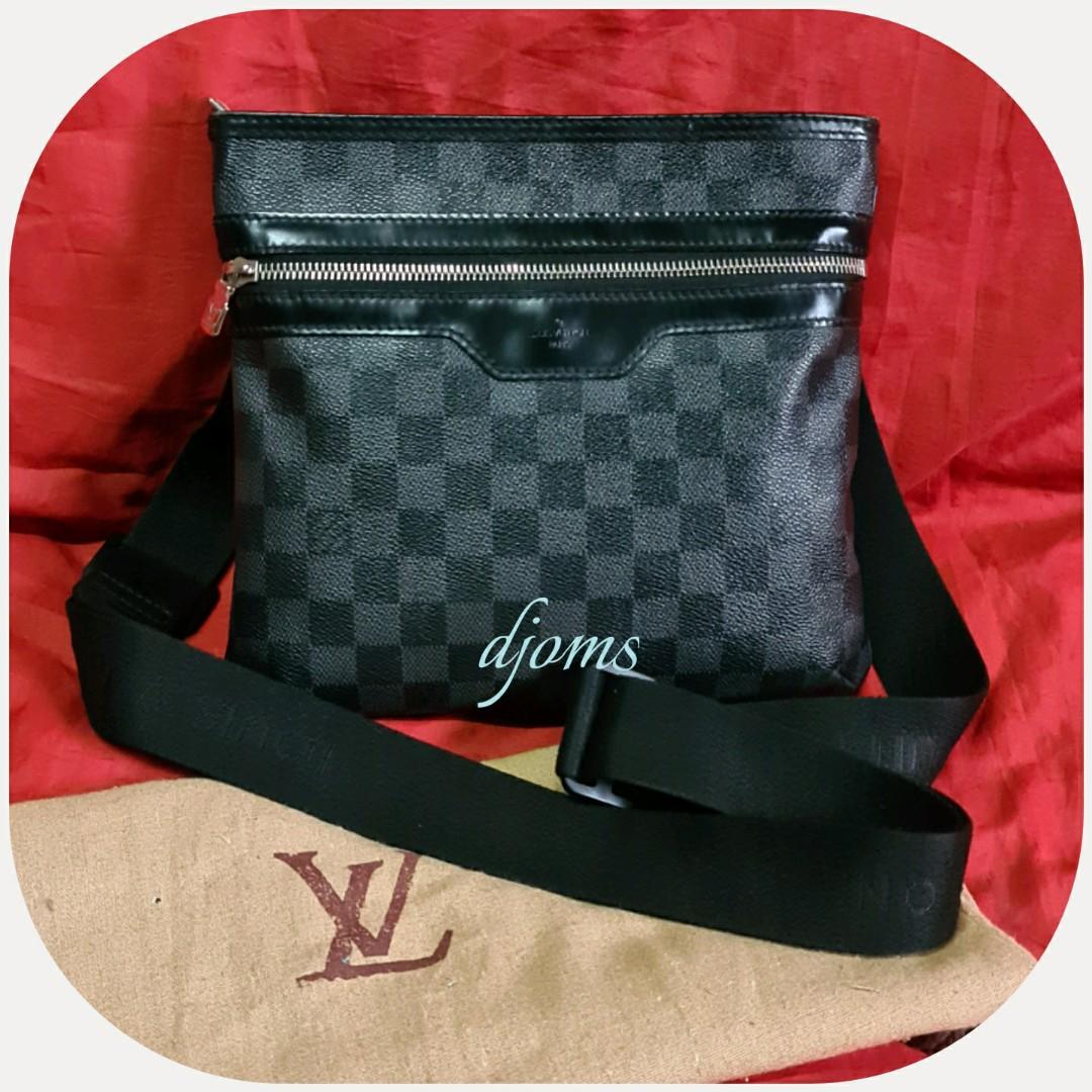 Mens Lv Louis Vuitton Thomas Graphite Black Damier Sling Body Bag Luxury Bags Wallets On Carousell