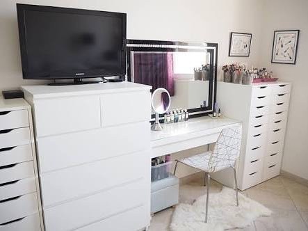 Ikea malm dressing table hotsell with alex drawers