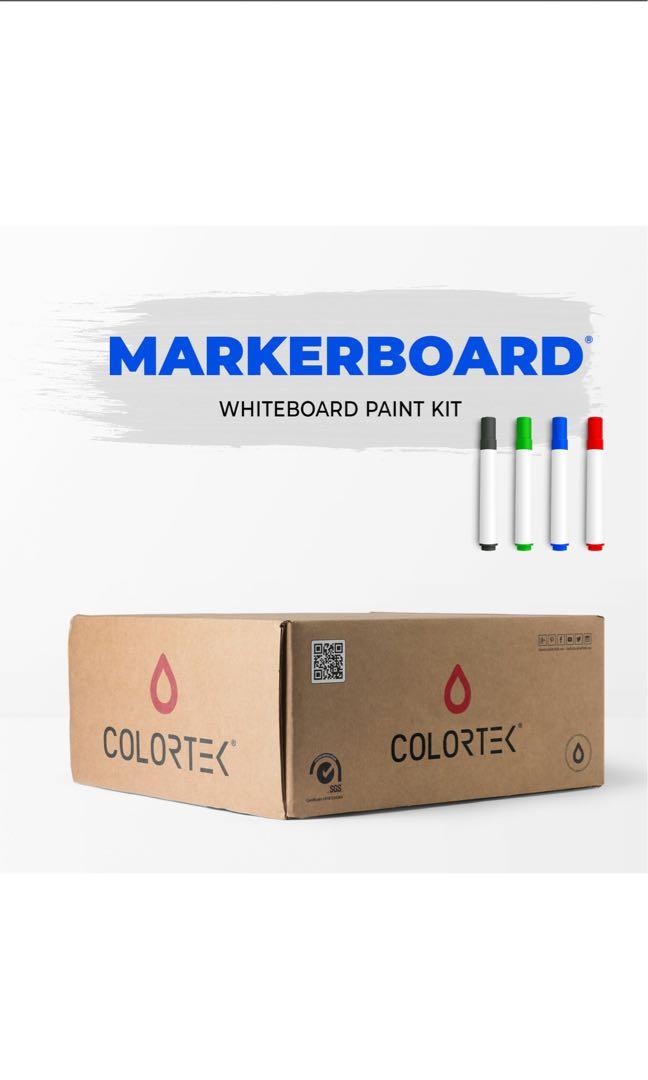 Markerboard whiteboard paint kit, Hobbies & Toys, Stationery & Craft