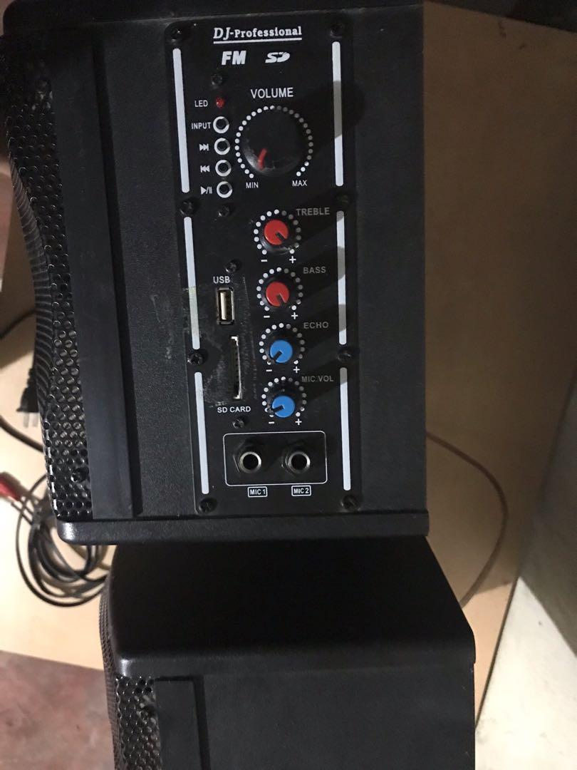 Megamaxx speaker with shop amplifier