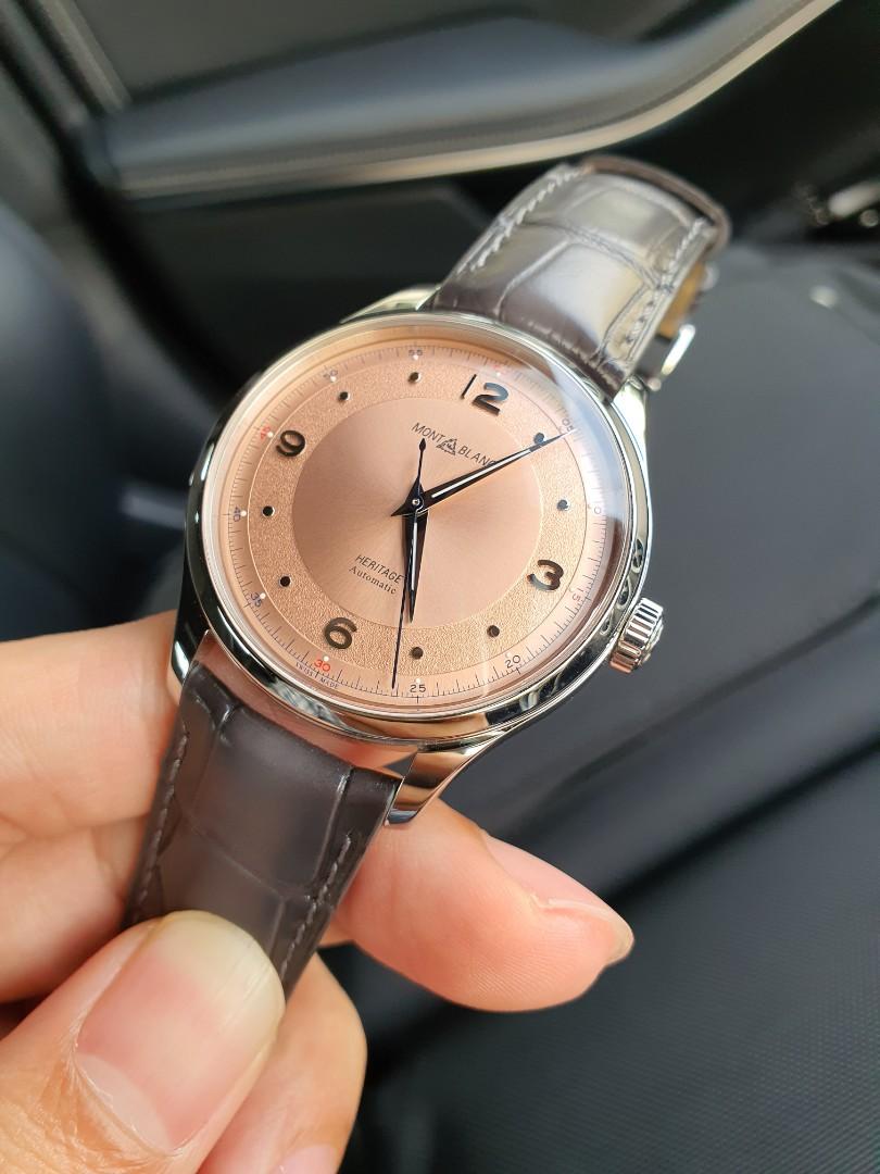 montblanc heritage gmt salmon dial