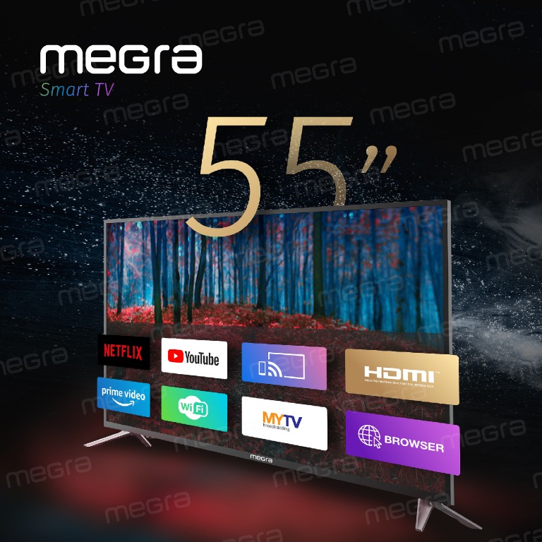 New Megra 55 4k Uhd Led Tv 3840 2160p Smart Tv Netflix