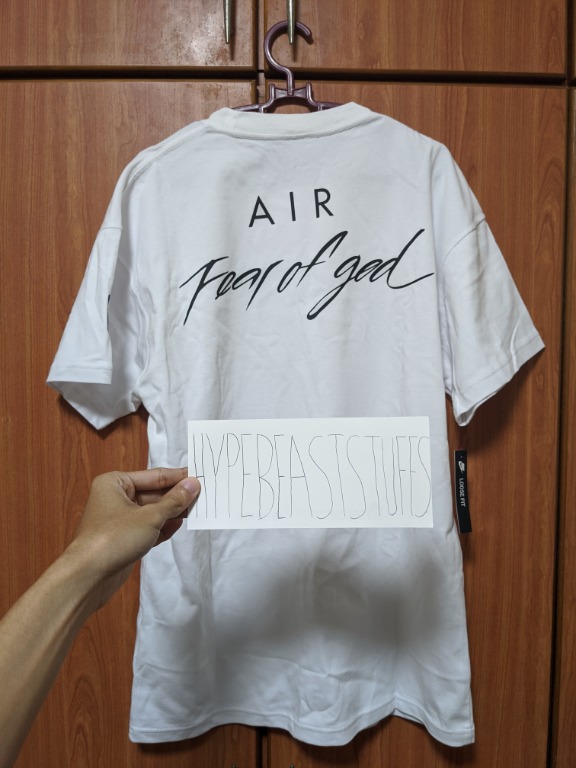 Nike Air Fear of God T-Shirt White, Men's Fashion, Tops & Sets